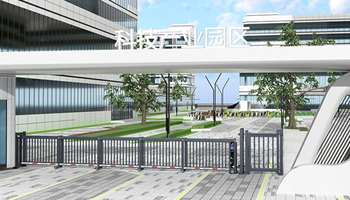 某科技產(chǎn)業(yè)園區(qū)采用 “安快” 柵欄款段滑門(mén)效果圖